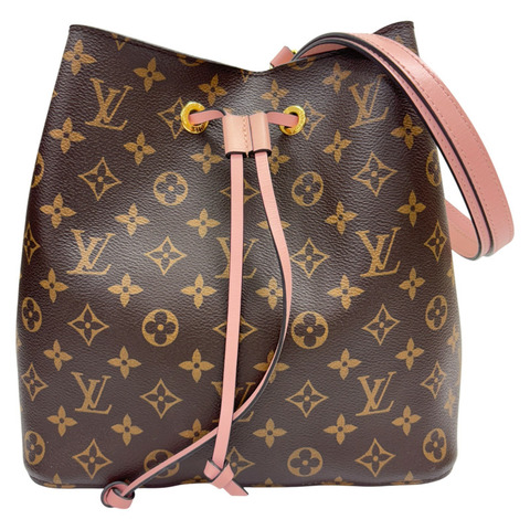 棕色 原花帆布 NeoNoe MM 水桶包 肩背包【LOUIS VUITTON LV 路易威登】 M44022