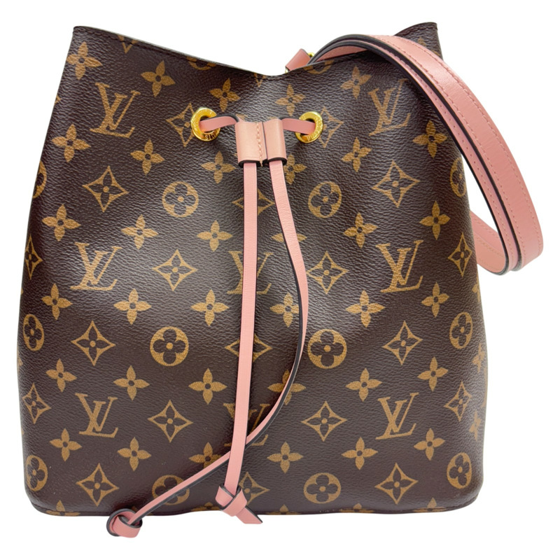 棕色 原花帆布 NeoNoe MM 水桶包 肩背包【LOUIS VUITTON LV 路易威登】 M44022-0