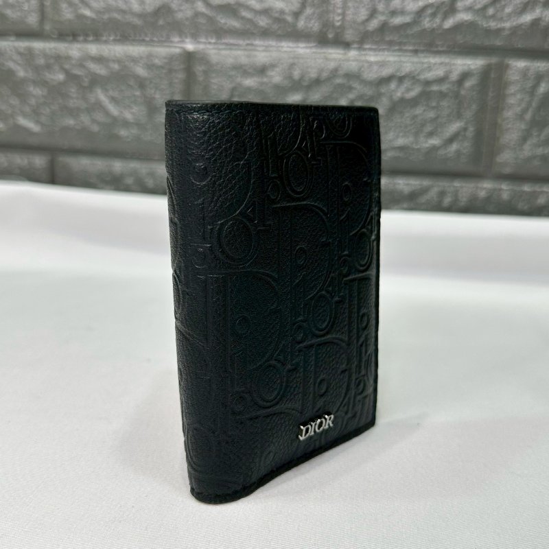 DIOR Gravity皮革直式對折卡夾-3