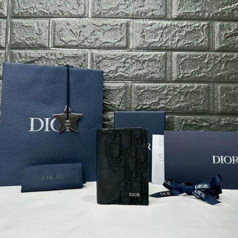 DIOR Saddle直式對折卡夾