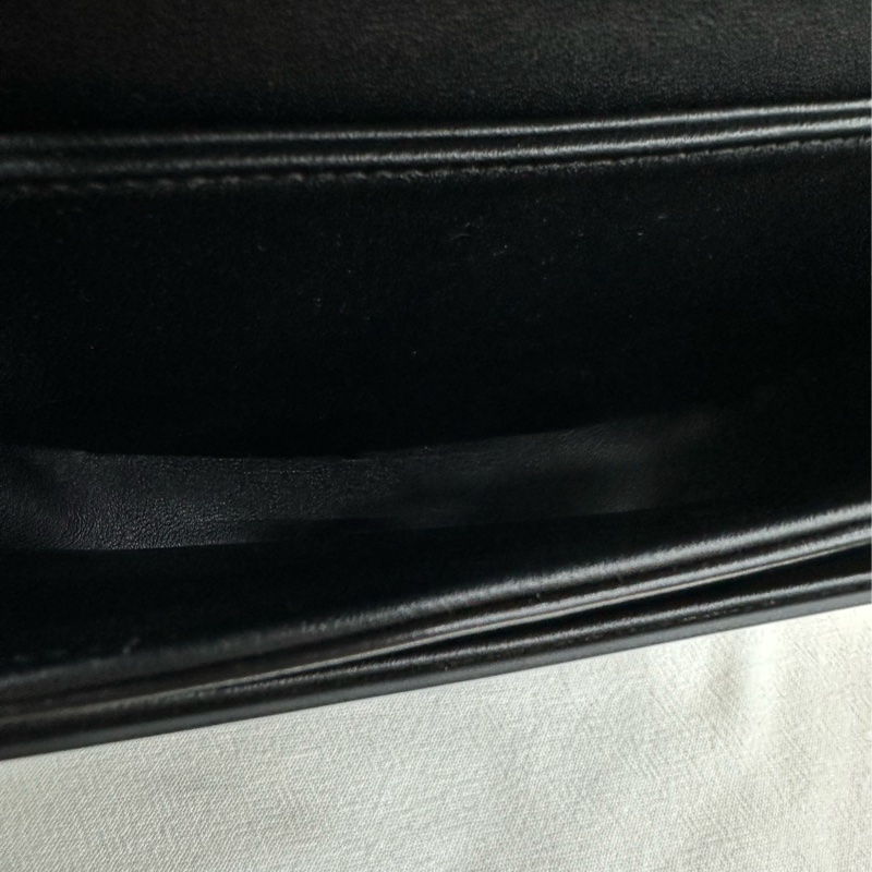 CELINE賽琳 Triomphe 凱旋門標誌可調式可拆式肩帶 閃亮小牛皮 肩斜背手提包 迷你 女款 黑色 全新 長15.5cm 寬5cm 高12cm-8