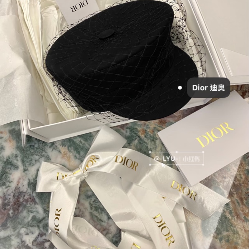 Dior 帽子絕美 網紗報童帽系列 ,完全經典細節滿分秋冬-6