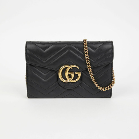 GUCCI 443122 GG Marmont 迷你鏈條斜背包