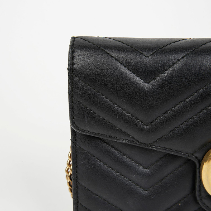 GUCCI 443122 GG Marmont 迷你鏈條斜背包-3