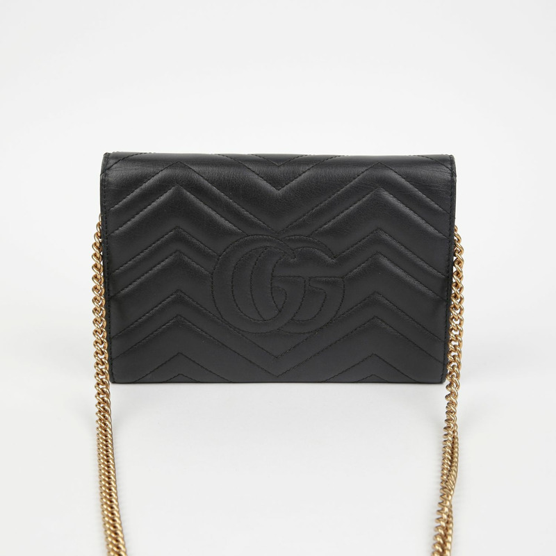 GUCCI 443122 GG Marmont 迷你鏈條斜背包-4