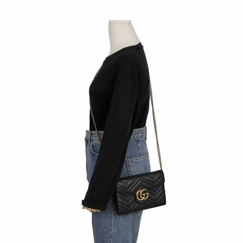 GUCCI 443122 GG Marmont 迷你鏈條斜背包-17