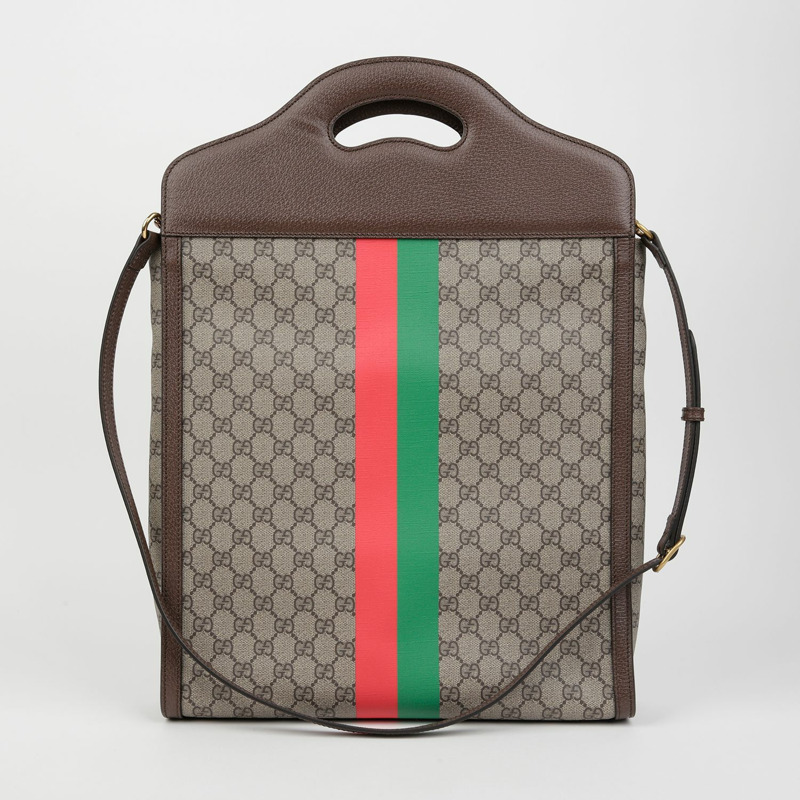 GUCCI 虎紋織帶手提單肩包 688497-2