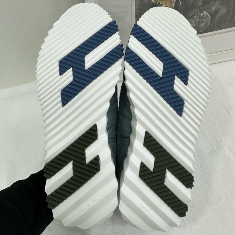 HERMES愛馬仕 Bouncing低筒生活休閒鞋 增高球鞋女霧霾藍色 尼龍拼麂皮 很百搭 增高大概3公分 38.5碼-4