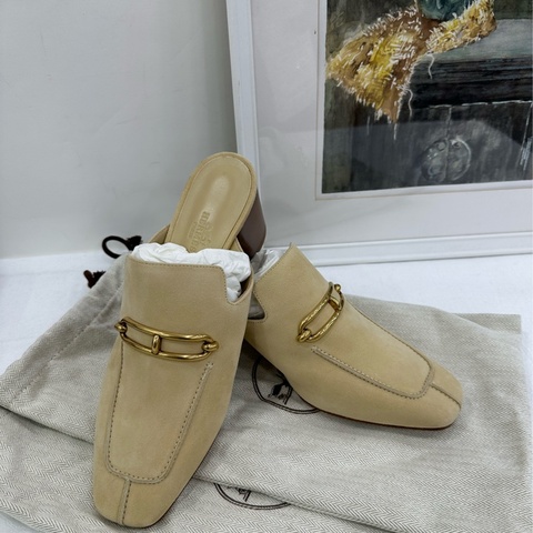 Hermes 爱马仕roulis猪鼻子穆勒鞋 37.5碼 全新