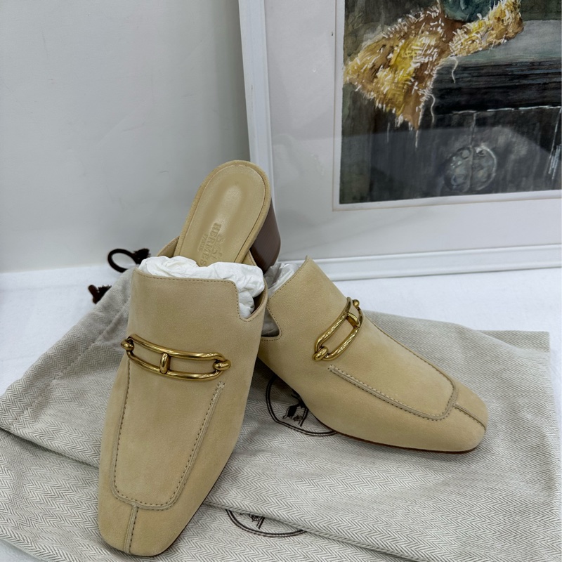 Hermes 爱马仕roulis猪鼻子穆勒鞋 37.5碼 全新-0