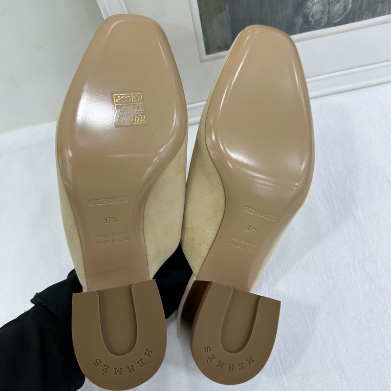 Hermes 爱马仕roulis猪鼻子穆勒鞋 37.5碼 全新-3