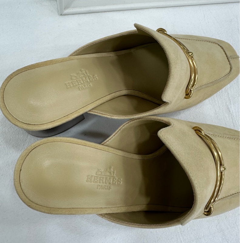 Hermes 爱马仕roulis猪鼻子穆勒鞋 37.5碼 全新-4