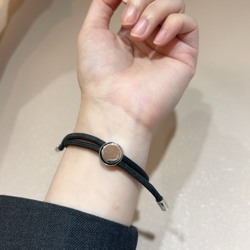 LV黑尼龍精鋼銀Space手環M00273-1