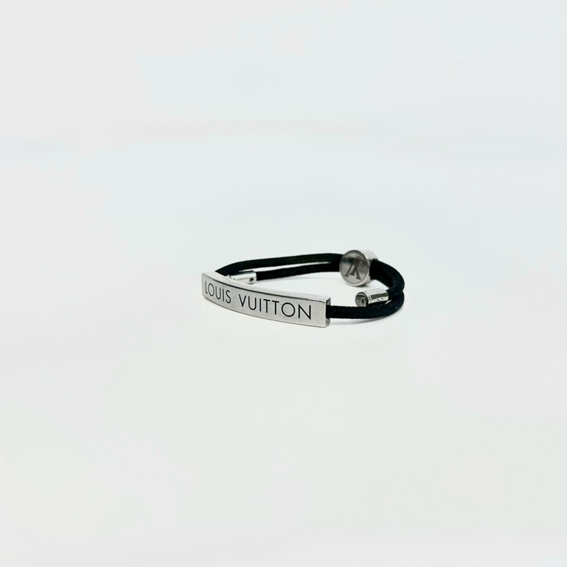 LV黑尼龍精鋼銀Space手環M00273-3