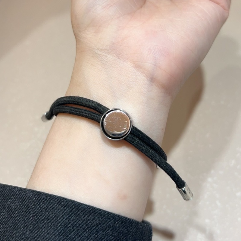 LV黑尼龍精鋼銀Space手環M00273-6