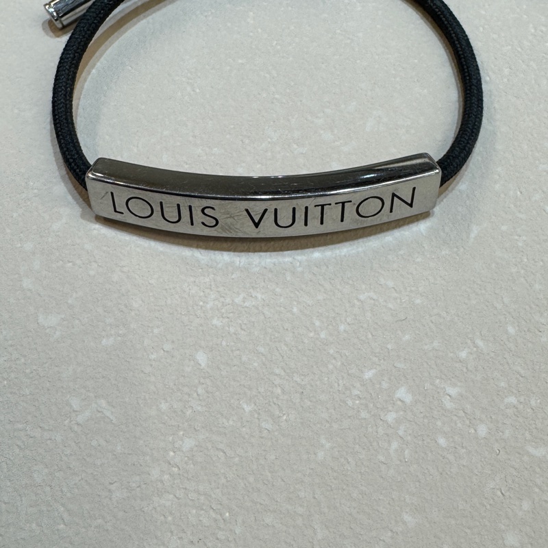 LV黑尼龍精鋼銀Space手環M00273-7