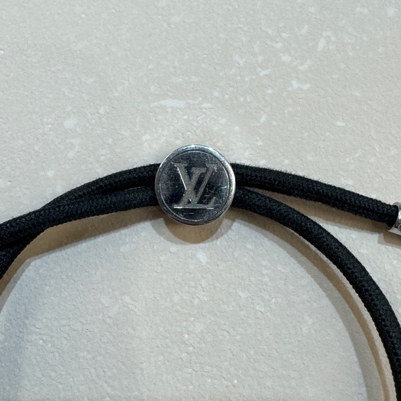 LV黑尼龍精鋼銀Space手環M00273-10