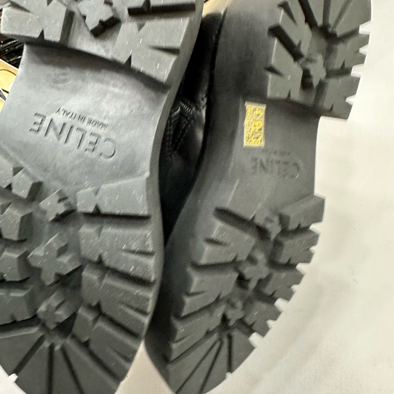 CELINE賽琳 皮革高筒靴 4.5cm 女款 黑色 38碼-4