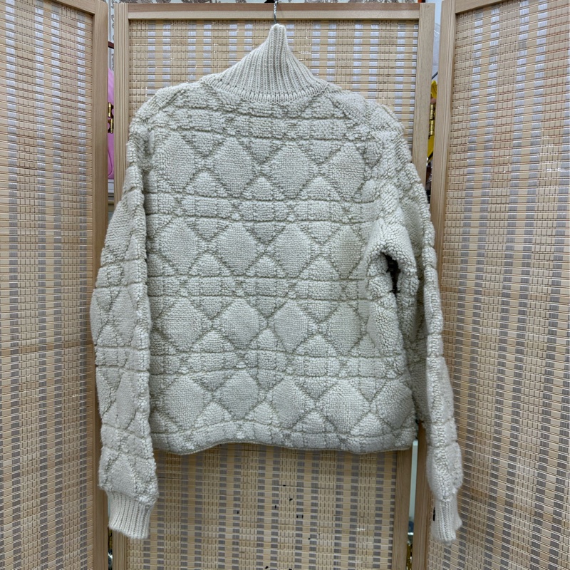 Dior迪奧菱格針織開襟衫,36碼, 僅試穿-1