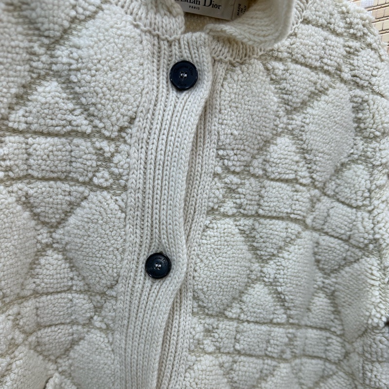 Dior迪奧菱格針織開襟衫,36碼, 僅試穿-2