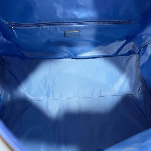 ㊣東區正精品㊣GUCCI 758664 GG SUPERME BOSTON BAG 藍色PVC綠紅綠帶肩背包斜背包旅行袋兩用包 RZ6027-4