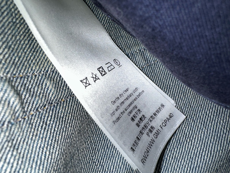 Louis Vuitton 路易威登 24新款拼皮阔腿牛仔裤 38碼 全新带吊牌 #Louis Vuitton/路易威登 #换季穿新衣-4