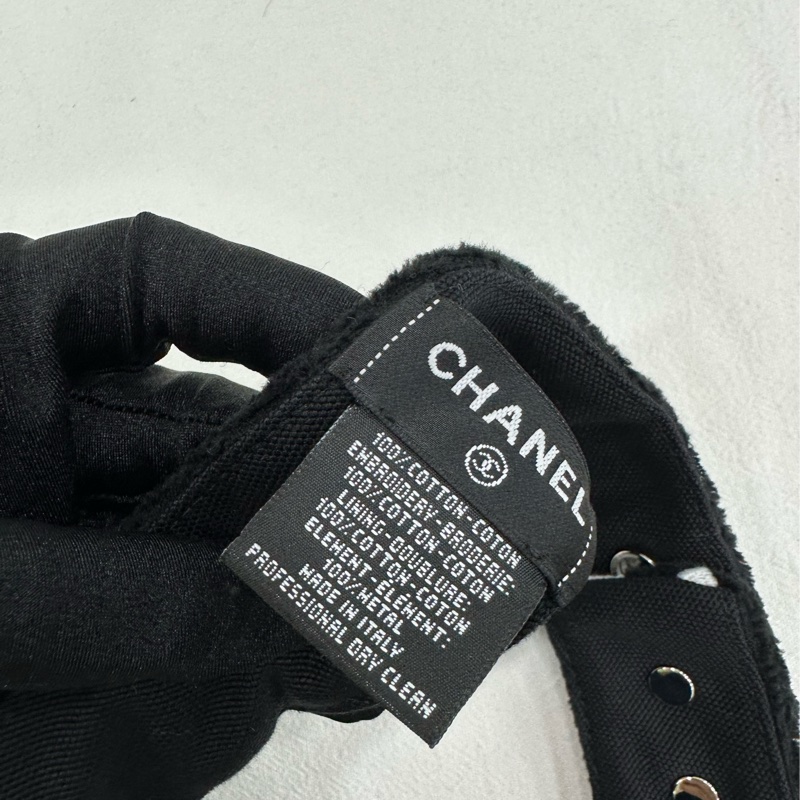 Chanel coco beach 23M 遮陽帽 棒球帽 黑色款-4