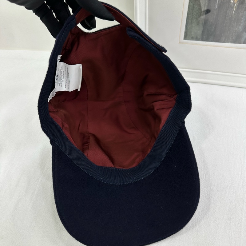 Hermes羊絨Davis H Sellier鴨舌帽 58-1