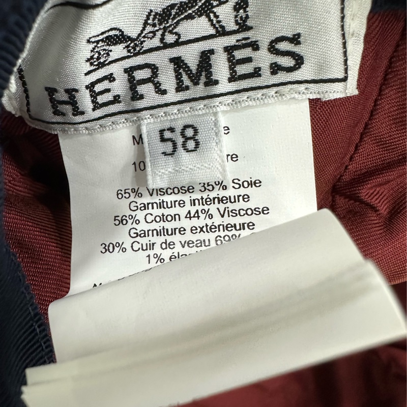 Hermes羊絨Davis H Sellier鴨舌帽 58-5