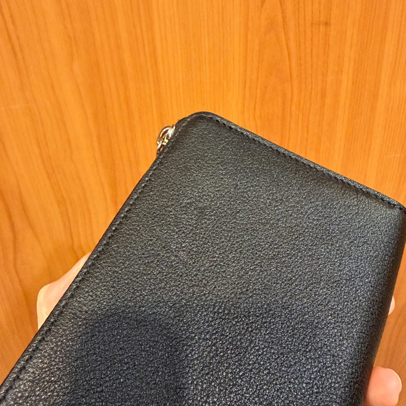 LV 黑牛皮銀釦Comete L拉長夾M60147-6