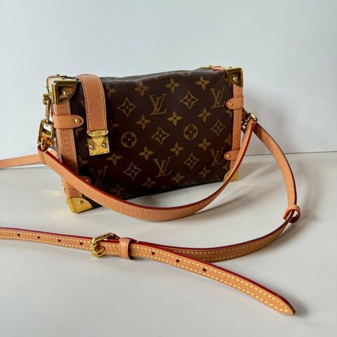 LV 秀款 爆款 老花 SIDE TRUNK 軟箱包 箱子包 M46358