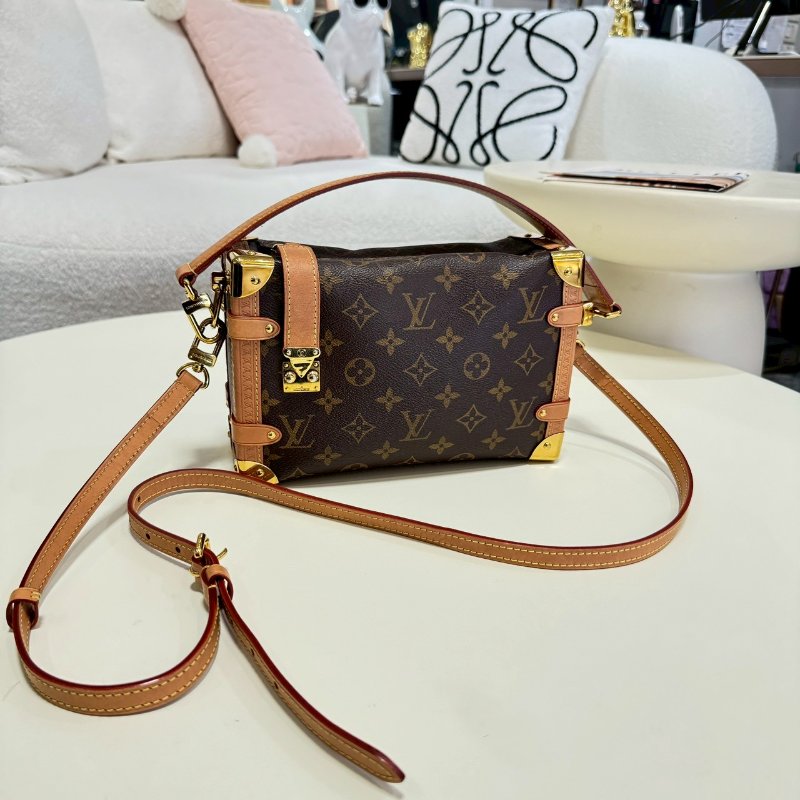 LV 秀款 爆款 老花 SIDE TRUNK 軟箱包 箱子包 M46358-1