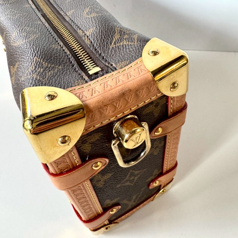 LV 秀款 爆款 老花 SIDE TRUNK 軟箱包 箱子包 M46358-2