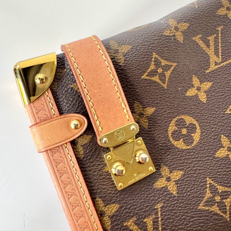 LV 秀款 爆款 老花 SIDE TRUNK 軟箱包 箱子包 M46358-3