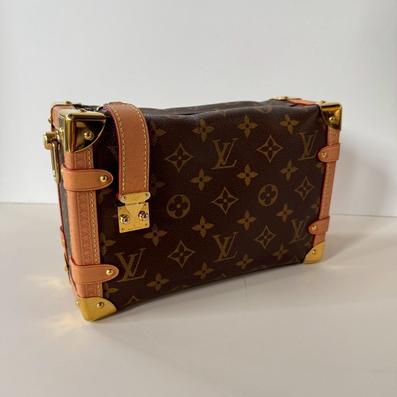 LV 秀款 爆款 老花 SIDE TRUNK 軟箱包 箱子包 M46358-7