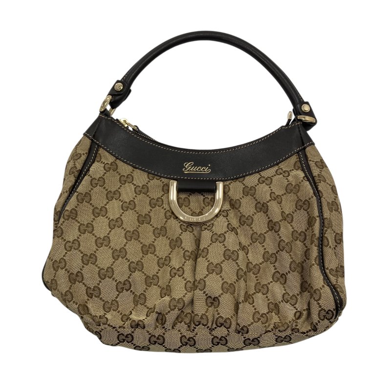 GUCCI 古馳 1905525 Abbey 帆布 肩背包 卡其色老花-0