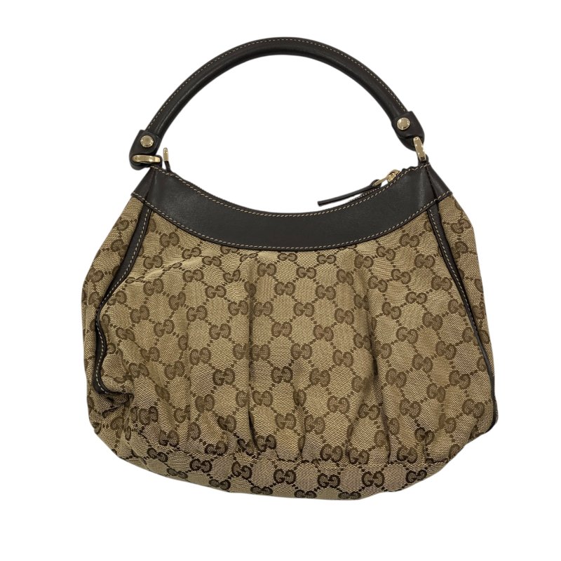 GUCCI 古馳 1905525 Abbey 帆布 肩背包 卡其色老花-1