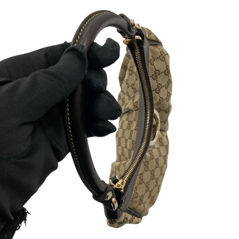 GUCCI 古馳 1905525 Abbey 帆布 肩背包 卡其色老花-5