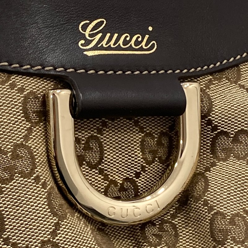 GUCCI 古馳 1905525 Abbey 帆布 肩背包 卡其色老花-13