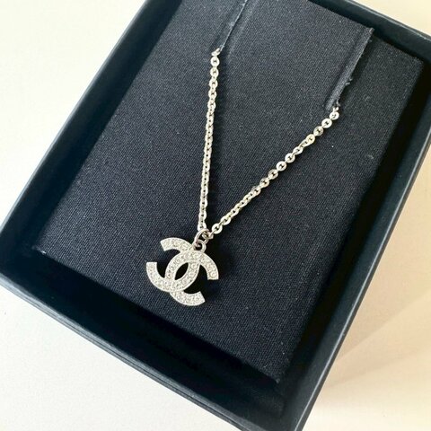 CHANEL 經典 雙C 水鑽 項鍊 長項鍊 短項鍊 兩段式調長度