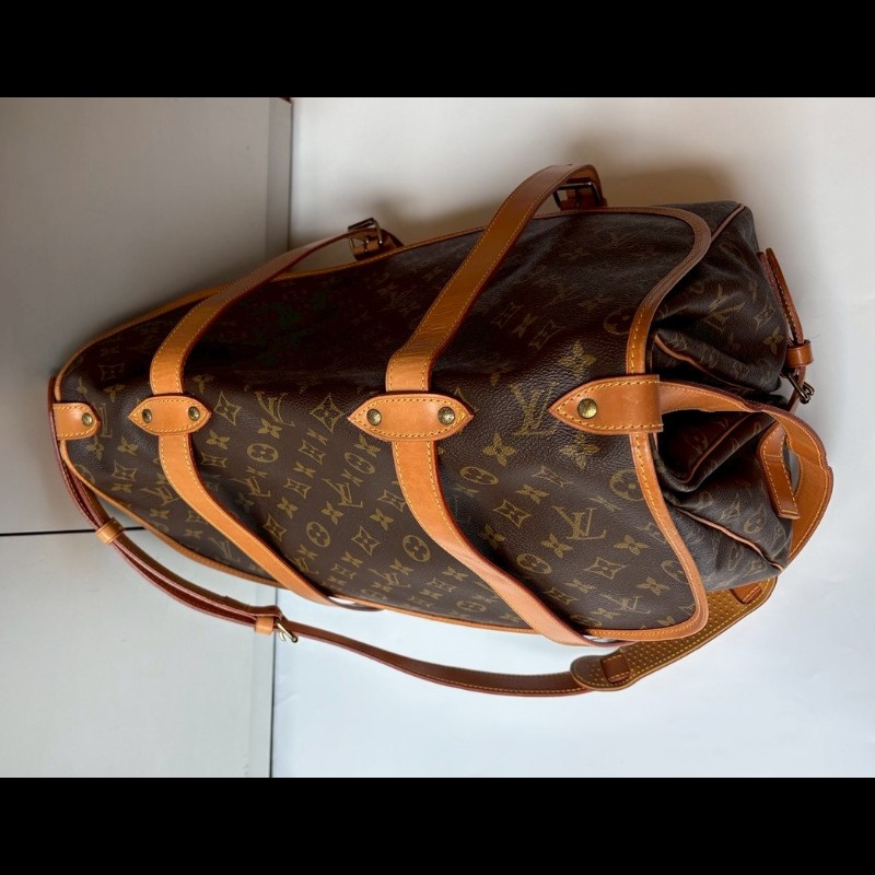 LV 老花雙釦大馬鞍包-7