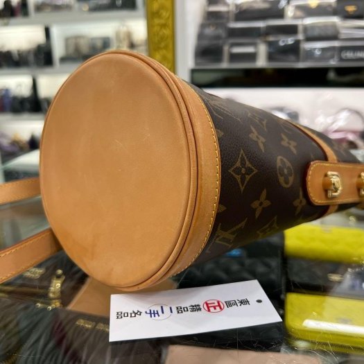 ㊣東區正精品㊣LV DUFFLE M43587 字紋金釦薯條包水桶包兩用包手提包肩背斜背包大款 RZ6003-7