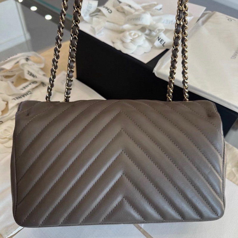 99成色，Chanel 香奈兒方胖子26開，淡金扣原始成色-1