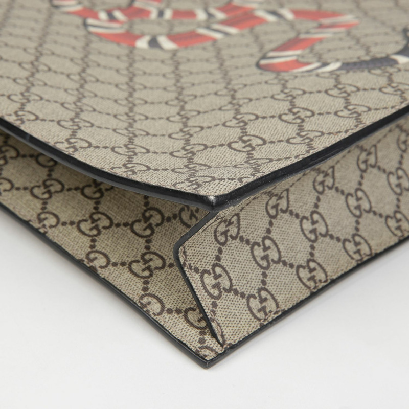 GUCCI 王蛇印花手提單肩包 450950-4