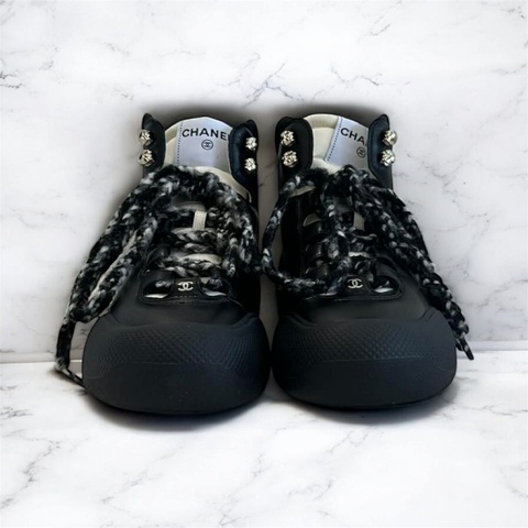 CHANEL全皮低筒雪靴 36號 黑色 （36.5可穿）