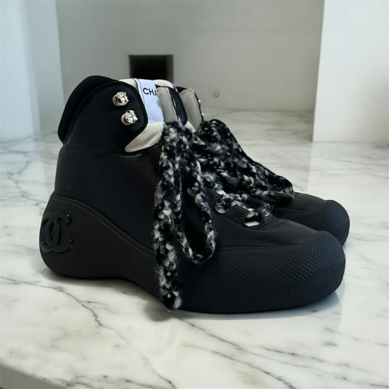 CHANEL全皮低筒雪靴 36號 黑色 （36.5可穿）-1