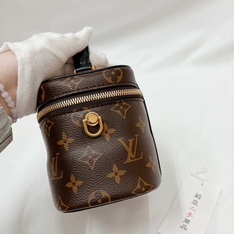 莉亞精品♡LV M45165  雙色手提化妝包 二手-4