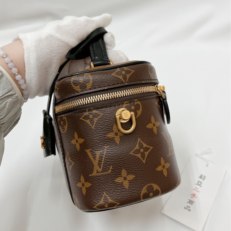 莉亞精品♡LV M45165  雙色手提化妝包 二手-5