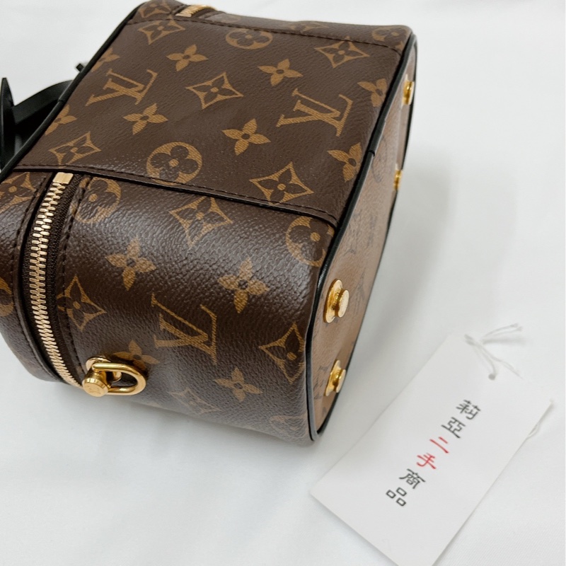 莉亞精品♡LV M45165  雙色手提化妝包 二手-10