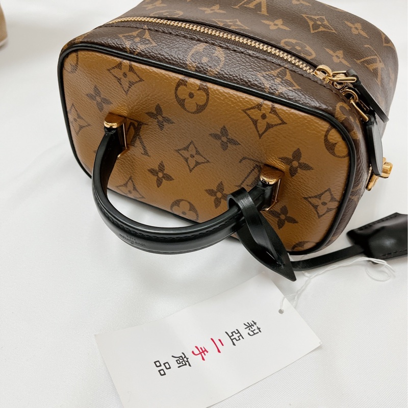 莉亞精品♡LV M45165  雙色手提化妝包 二手-13